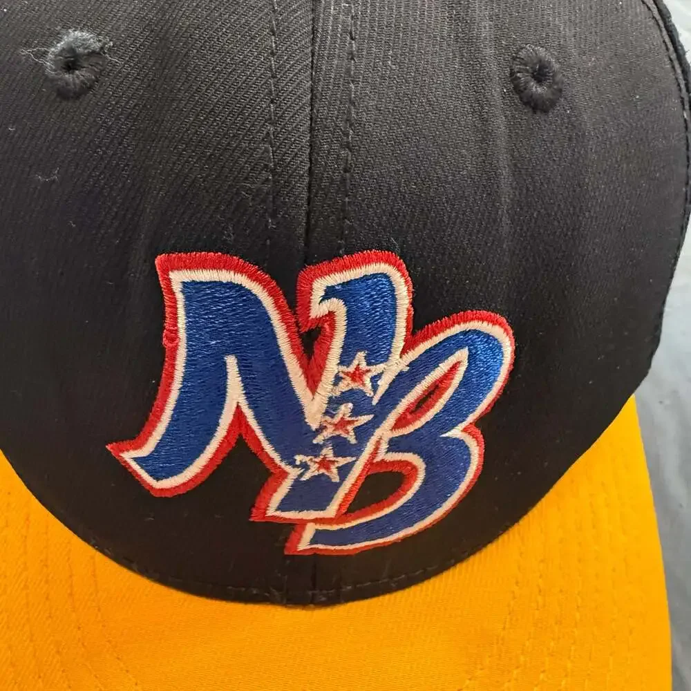 Champro NB Baseball Hat XS/S Black Gold Fitted Youth Team Cap Embroidered